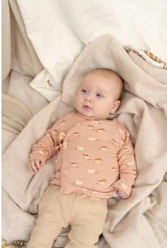 A Tiny Story rechtvallende longsleeve met print oudroze Meisjes Katoen V-hals - Foto 2