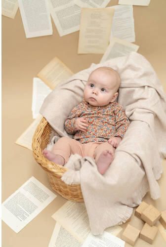 A Tiny Story rechtvallende longsleeve met ruches en print roze Meisjes Katoen Peter Pan-kraag - Foto 2