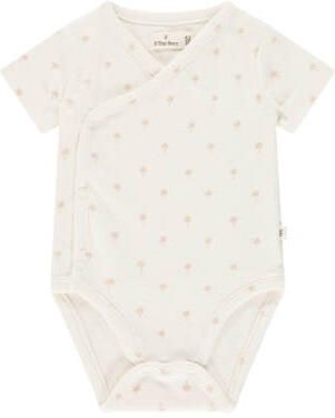 A Tiny Story romper ecru Stretchkatoen V-hals All over print