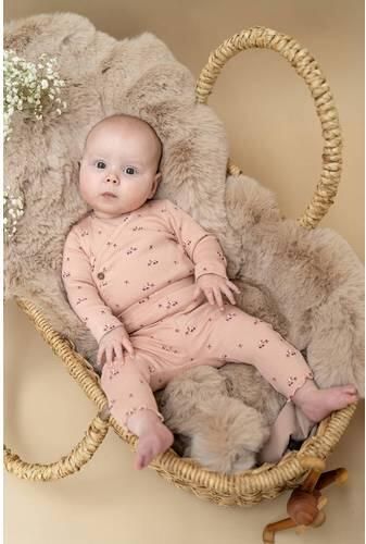 A Tiny Story romper met print lichtroze Meisjes Katoen Ronde hals All over print
