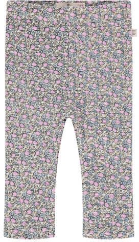 A Tiny Story slim regular waist legging lila Paars Meisjes Katoen All over print