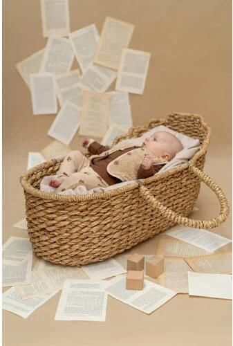A Tiny Story teddy gilet lichtbruin Effen