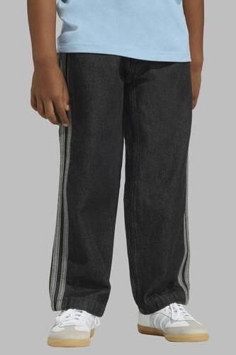 Adidas Originals Firebird straight leg jeans black denim Zwart Katoen