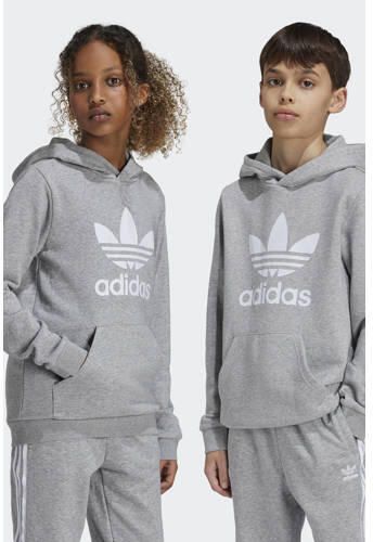Adidas Originals hoodie grijs melange Sweater Katoen Capuchon 140