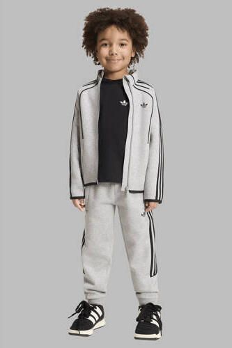 Adidas Originals joggingpak met opstaande kraag grijs