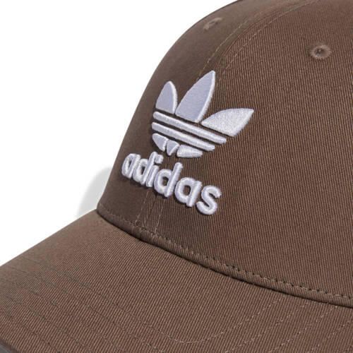 Adidas Originals pet bruin wit Katoen Logo S M