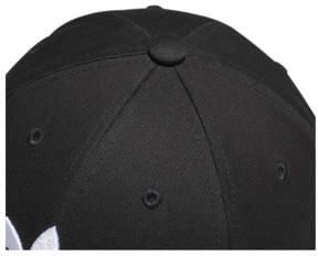 Adidas Originals Zwarte Katoenen Baseballpet met Oversized Trefoil Logo Black Unisex - Foto 2