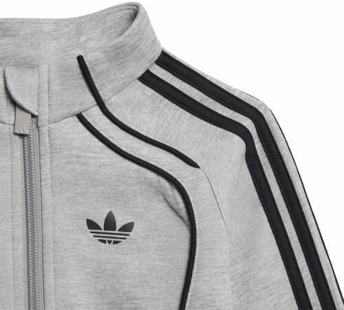 Adidas Originals Spacer joggingpak grijs melange zwart Katoen Opstaande kraag - Foto 2