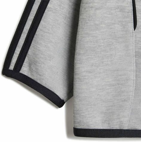 Adidas Originals Spacer joggingpak grijs melange zwart Katoen Opstaande kraag - Foto 3