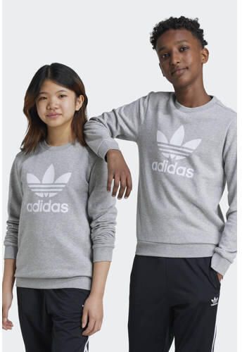 Adidas Originals sweater grijs melange Trui Katoen Ronde hals 152