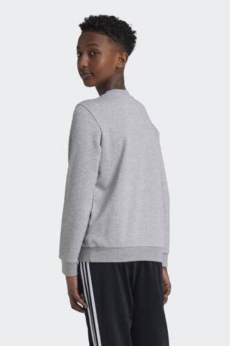 Adidas Originals sweater grijs melange Trui Katoen Ronde hals 152 - Foto 3