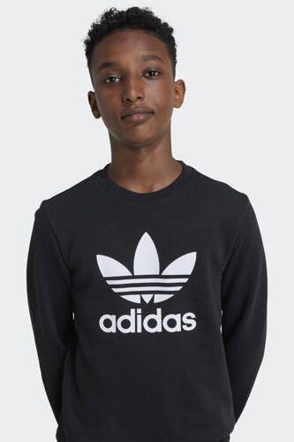 Adidas Originals sweater zwart Trui Katoen Ronde hals Logo 140 - Foto 3