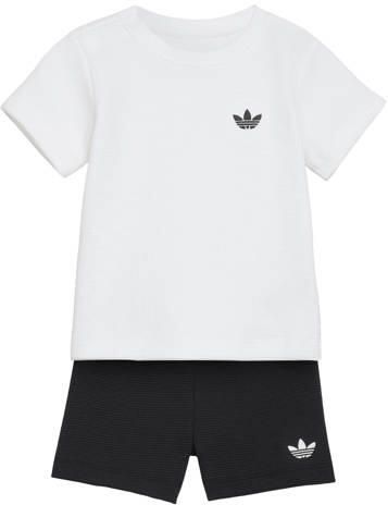 Adidas Originals T-shirt en short set wit Polyester Ronde hals