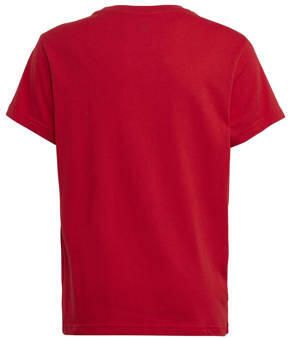 Adidas Originals T-shirt rood wit Katoen Ronde hals Logo 176 - Foto 3