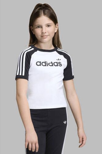 Adidas Originals T-shirt wit Meisjes Katoen Ronde hals Printopdruk