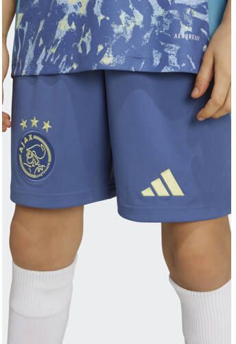 Adidas Perfor ce Junior Ajax Amsterdam voetbalshort uit Sportbroek Blauw Polyester 128