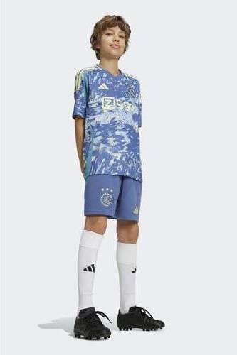 Adidas Perfor ce Junior Ajax Amsterdam voetbalshort uit Sportbroek Blauw Polyester 128 - Foto 3