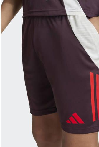 Adidas Perfor ce Junior FC Bayern München voetbalshort training donkerpaars rood wit Sportbroek Polyester 128