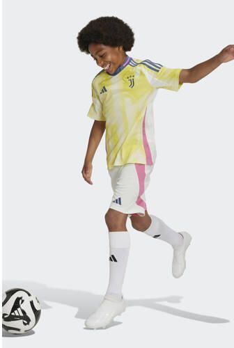 Adidas Performance Junior Juventus FC voetbalshirt Uit T-shirt Geel Jongens Polyester Ronde hals 128 - Foto 2