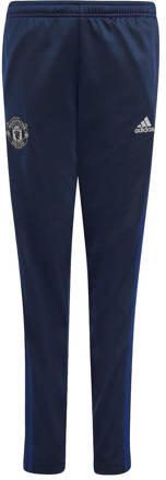 Adidas Perfor ce Junior chester United trainingspak donkerblauw Polyester Opstaande kraag 128