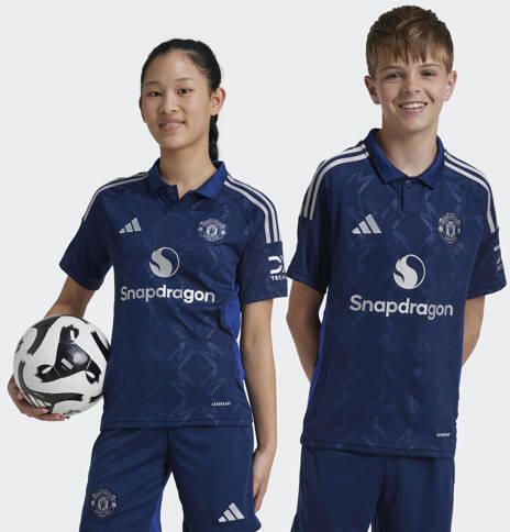 Adidas Perfor ce junior chester United voetbalshirt Sport t-shirt Blauw Polyester Polokraag 128