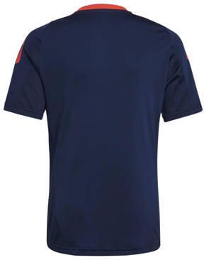 Adidas Perfor ce Junior chester United voetbalshirt training Sport t-shirt Blauw Polyester V-hals 140