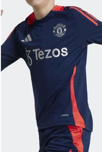Adidas Perfor ce Junior chester United voetbalshirt training Sport t-shirt Blauw Polyester V-hals 140 - Foto 3