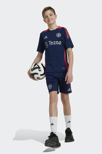 Adidas Perfor ce Junior chester United voetbalshort Sportbroek Blauw Polyester 128 - Foto 3