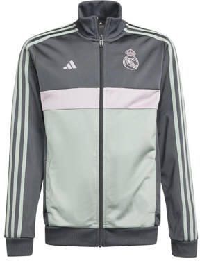 Adidas Perfor ce Junior Real Madrid trainingspak grijs mintgroen wit Polyester Opstaande kraag 140 - Foto 2