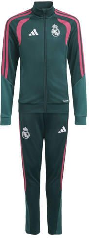 Adidas Perfor ce Junior Real Madrid trainingspak Groen Polyester Opstaande kraag