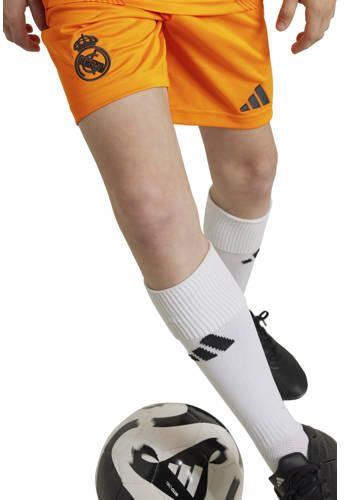 Adidas Perfor ce Junior Real Madrid voetbalshort uit Sportbroek Oranje Polyester 152