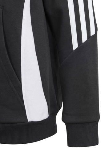 Adidas Perfor ce Junior sporthoodie Tiro24 zwart wit Sportsweater Katoen Capuchon 140 - Foto 3
