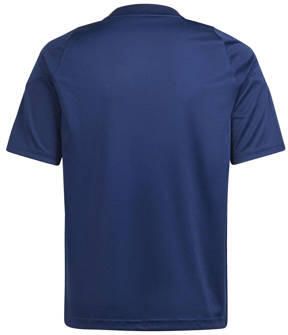 Adidas Perfor ce Junior voetbalshirt Tiro donkerblauw wit Sport t-shirt Polyester Ronde hals 140 - Foto 3