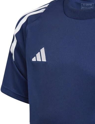 Adidas Perfor ce Junior voetbalshirt Tiro donkerblauw wit Sport t-shirt Polyester Ronde hals 140 - Foto 2