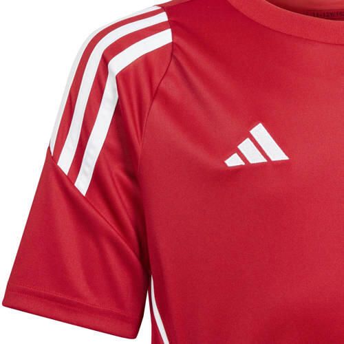 Adidas Perfor ce Junior voetbalshirt Tiro rood wit Sport t-shirt Polyester Ronde hals 128