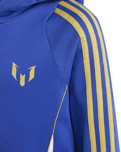 Adidas Perfor ce Junior voetbalsweater Messi blauw Sportsweater Katoen Capuchon 116 - Foto 2