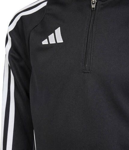 Adidas Perfor ce Junior voetbalsweater TIRO 24 zwart wit Sportsweater Polyester Opstaande kraag 140