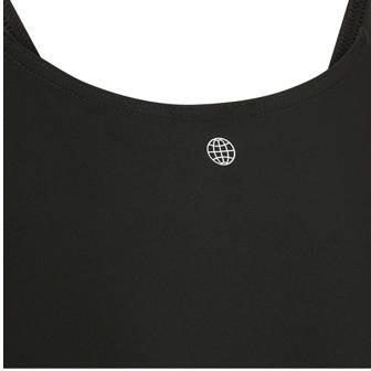 Adidas Performance sportbadpak zwart geel Meisjes Polyamide Meerkleurig 116 - Foto 4
