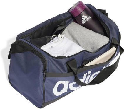 Adidas Perfor ce sporttas Linear Duffel S 25L donkerblauw zwart wit Logo - Foto 5