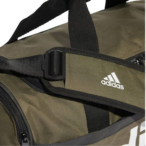 Adidas Perfor ce sporttas Linear Duffel S 25L olijfgroen zwart Logo