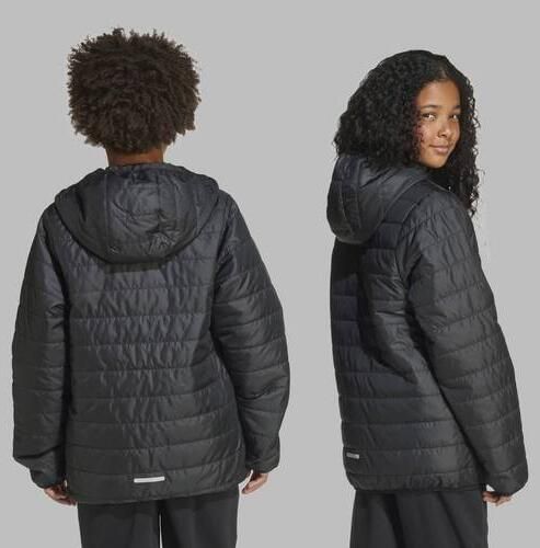Adidas Sportswear gewatteerde jas zwart Jongens Polyester Capuchon Effen - Foto 2