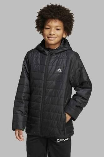 Adidas Sportswear gewatteerde jas zwart Jongens Polyester Capuchon Effen