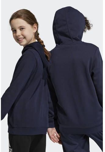 Adidas Sportswear hoodie donkerblauw Trui Jongens Katoen Capuchon Logo 128 - Foto 10