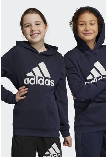 Adidas Sportswear hoodie donkerblauw Trui Jongens Katoen Capuchon Logo 128 - Foto 9