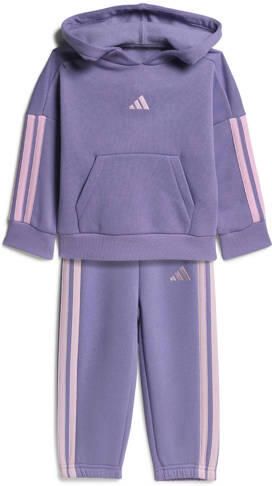 Adidas Sportswear joggingpak met capuchon paars roze