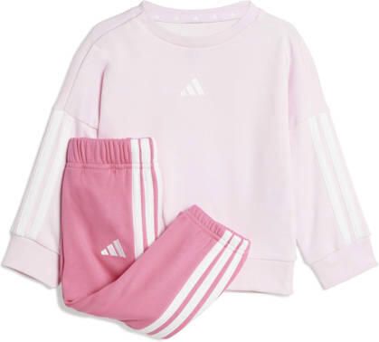 Adidas Sportswear joggingpak met ronde hals lichtroze roze Meerkleurig