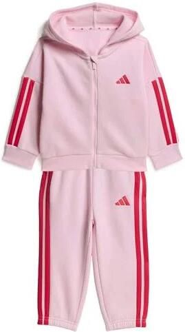 Adidas Sportswear joggingpak roze rood Meisjes Fleece Capuchon