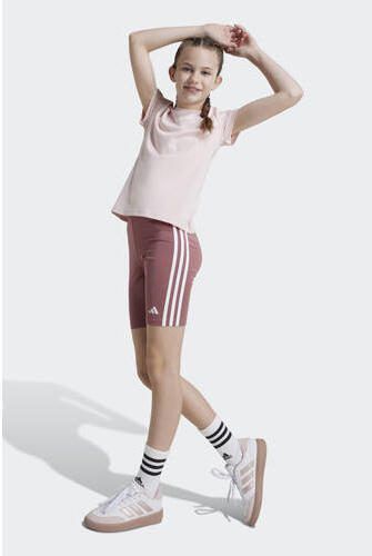 Adidas Sportswear Junior sport T-shirt + short roze Sportset Polyester Ronde hals 164
