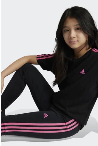 Adidas Sportswear legging zwart roze Broek Meisjes Katoen Effen 164