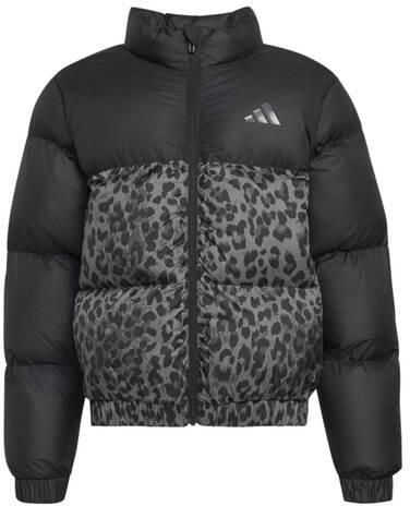 Adidas Sportswear outdoor jas met dierenprint zwart grijs Polyester Capuchon